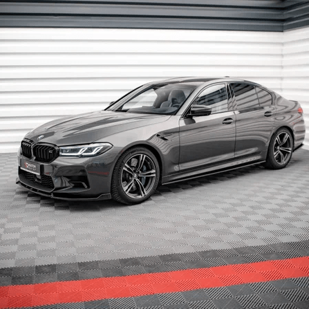 Side Skirt Extensions - BMW M5 F90 - Maxton Design — Hoogglans Zwart - Beamerstyling.nl