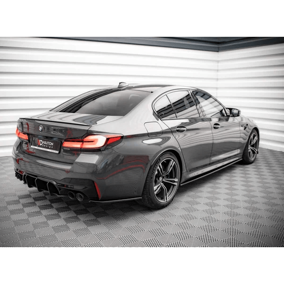 Side Skirt Extensions - BMW M5 F90 - Maxton Design — Hoogglans Zwart - Beamerstyling.nl