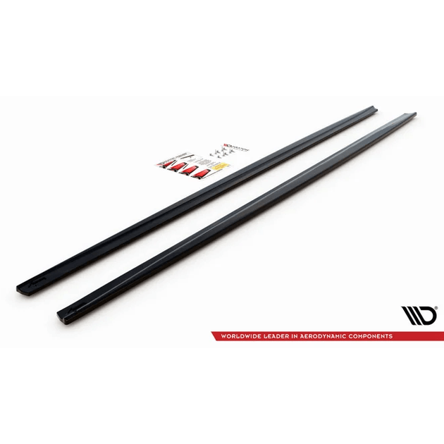 Side Skirt Extensions - BMW M5 F90 - Maxton Design — Hoogglans Zwart - Beamerstyling.nl
