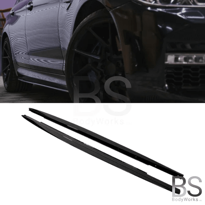 Side Skirt Extensions Bs - BMW G30 / G31 - Voor M Pakket | Hoogglans Zwart - Beamerstyling.nl