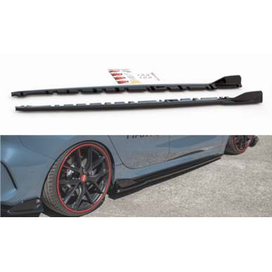 Side Skirt Extensions V3 - BMW F40 - Hoogglans Zwart - Maxton Design - Beamerstyling.nl