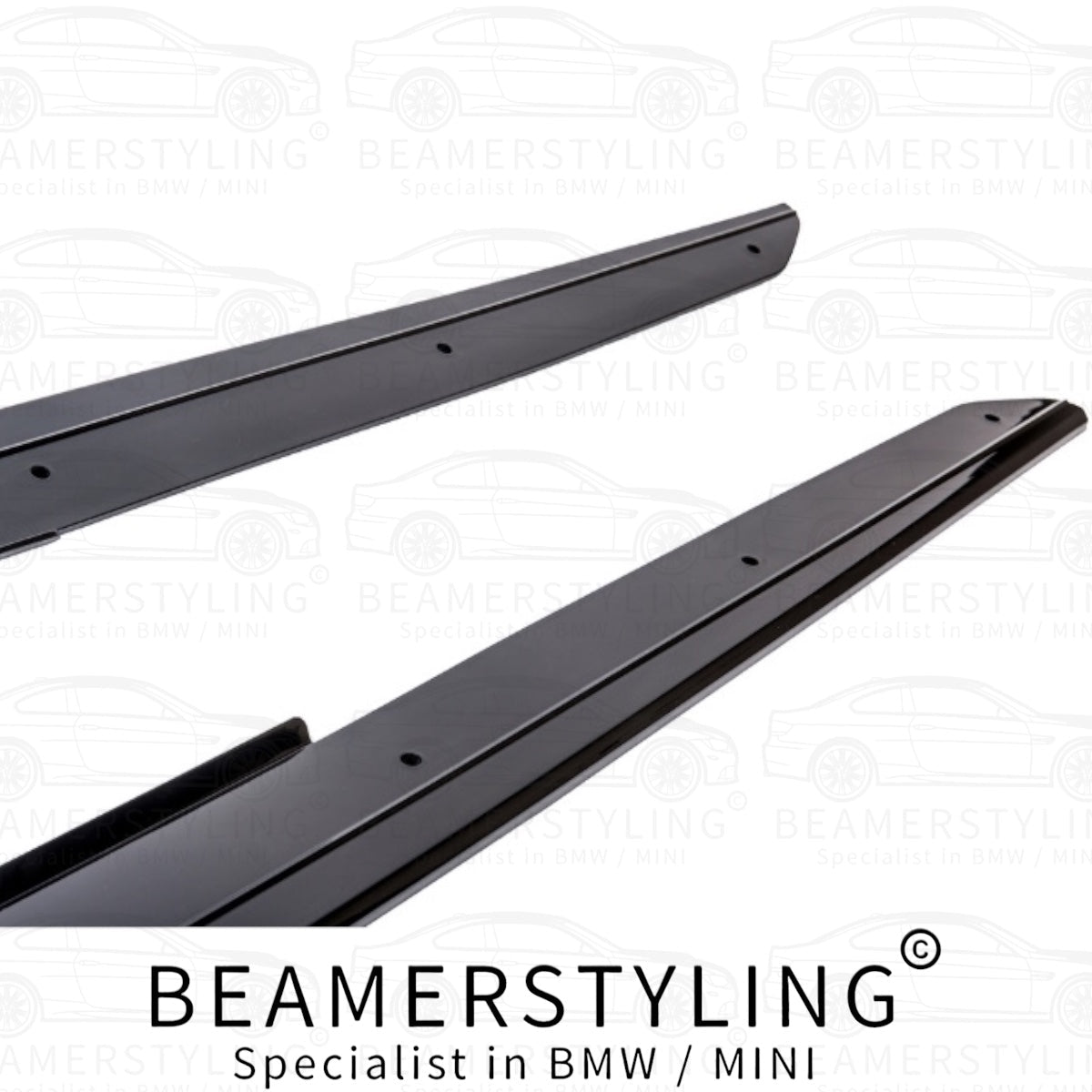 Side Skirts Extensions - BMW 5 Serie F10 / F11 - Hoogglans Zwart | 10 - 17 - Beamerstyling.nl