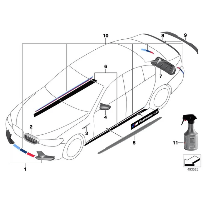 Sierrooster - BMW F90 M5 - Carbon Met M5 Opschrift | Origineel BMW - Beamerstyling.nl