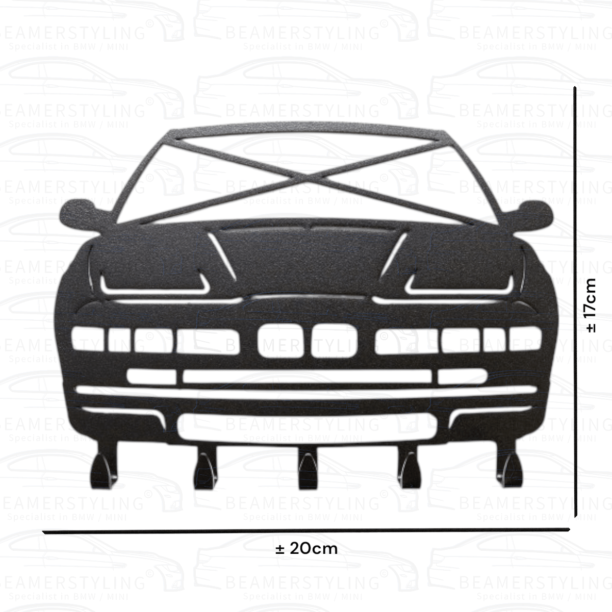 Sleutelrek - BMW E31 - Staal - Zwart | ±20x17cm - Beamerstyling.nl