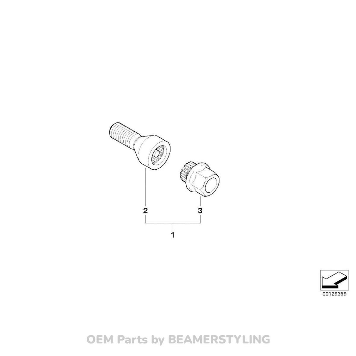 Slotbouten Set - M12X1,5 - Origineel BMW | 36136786419 - Beamerstyling.nl