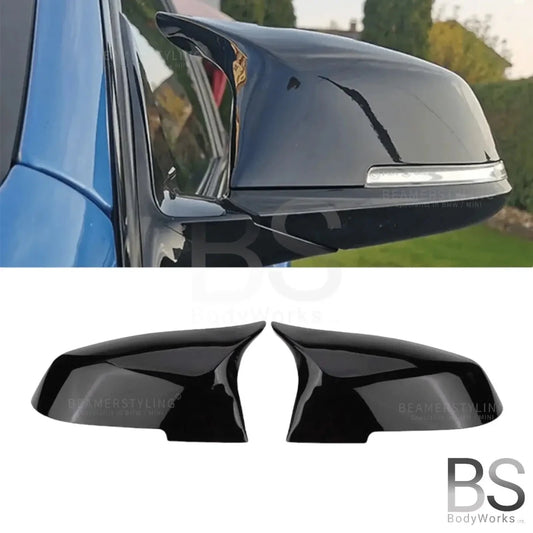 Spiegelkappen - BMW F20 / F21 / F22 / F87 / F23 / F30 / F31 / F32 / F33 / F34 / F36 / - M3/M4 Look - Hoogglans Zwart - Beamerstyling.nl