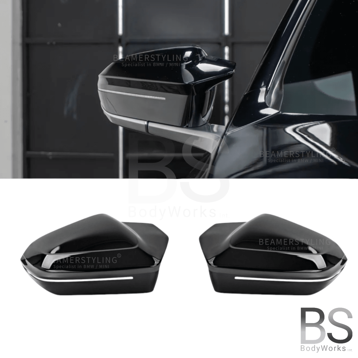 Spiegelkappen - BMW G60 / G61 / G90 / G99 - M Look - Hoogglans Zwart | 23+ - Beamerstyling.nl