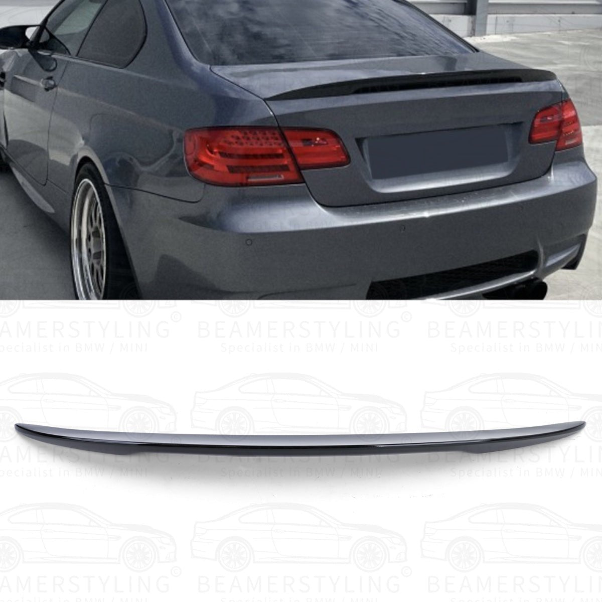 Spoiler - BMW E92 Coupé - M Performance Look - Hoogglans Zwart - Beamerstyling.nl