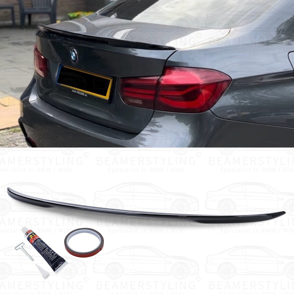 Spoiler - BMW F30 & M3 F80 - Performance Look - Hoogglans Zwart | 11-19 - Beamerstyling.nl