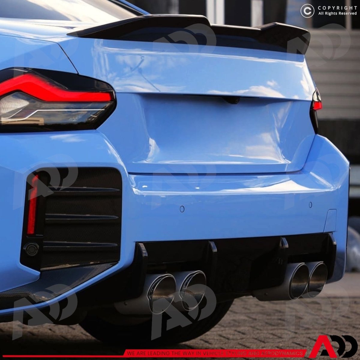 Spoiler - BMW G42 / G87 M2 Coupé - M Performance style - Hoogglans zwart | 22+ - Beamerstyling.nl