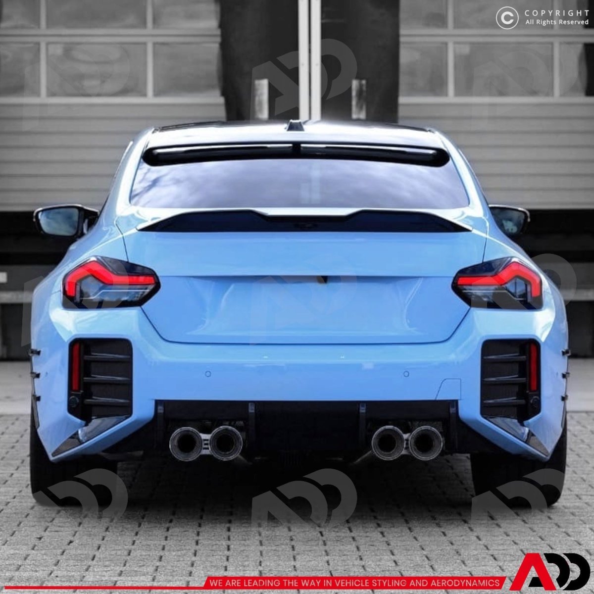Spoiler - BMW G42 / G87 M2 Coupé - M Performance style - Hoogglans zwart | 22+ - Beamerstyling.nl