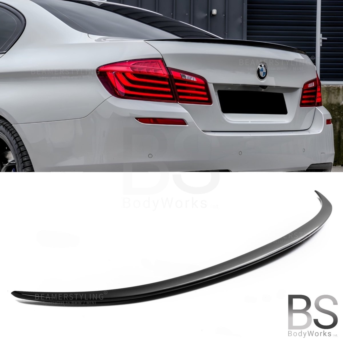 Spoiler Lip - BMW F10 Sedan - M Look - Hoogglans Zwart | 2010 - 2017 - Beamerstyling.nl