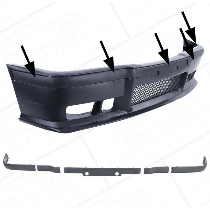 Stootlijsten Set - BMW 3 Serie E36 - Voor M Pakket Bumper - 1990-1999 - Beamerstyling.nl