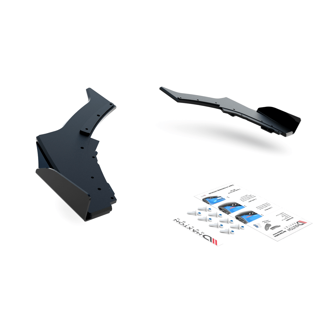 Street Pro Achterbumper Splitters V3 + Vinnen - BMW F20LCI / F21LCI - M Pakket - Maxton Design | 2015 - 2019 - Beamerstyling.nl