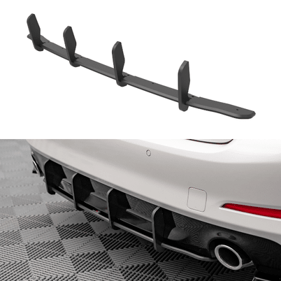 Street Pro Diffuser - BMW G30 / G31 - Maxton Design — Zwart / Rood - Beamerstyling.nl