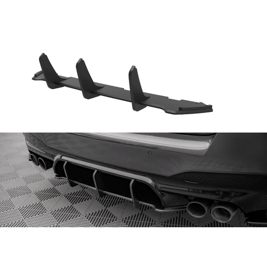 Street Pro Diffuser - BMW M5 F90 - Maxton Design — Zwart / Rood - Beamerstyling.nl
