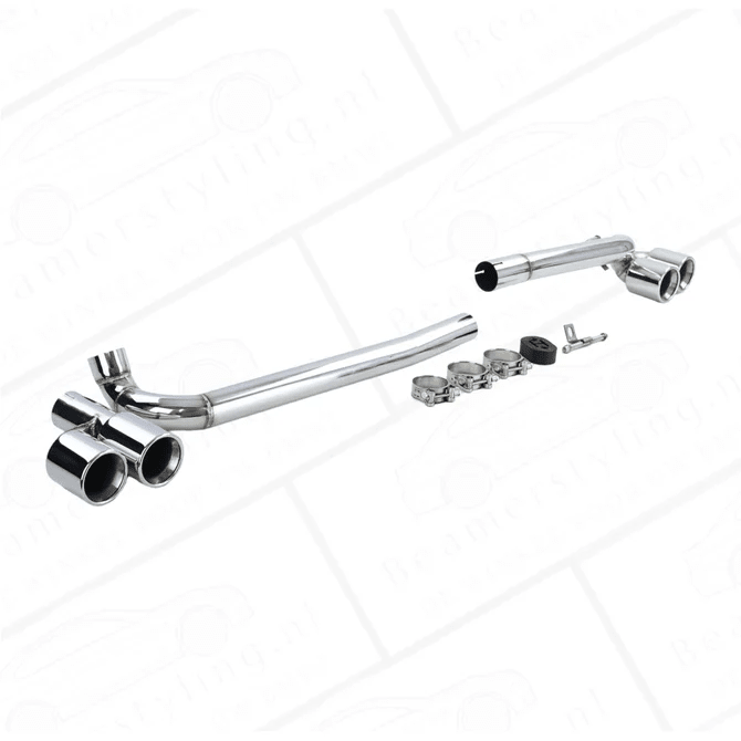 Uitlaat Conversie Kit - BMW E90 / E91 - 323, 325, 328, 330 - Ombouw 4 Uitlaten | Rvs - Beamerstyling.nl