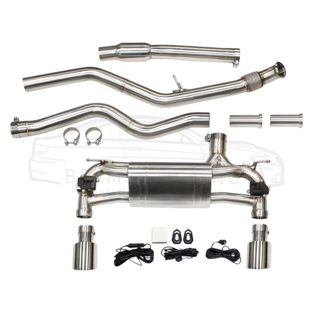 Uitlaatsysteem - BMW F30 F31 F32 F33 F36 335I 435I N55 - Cat - Back - Active - Turboflow - Beamerstyling.nl