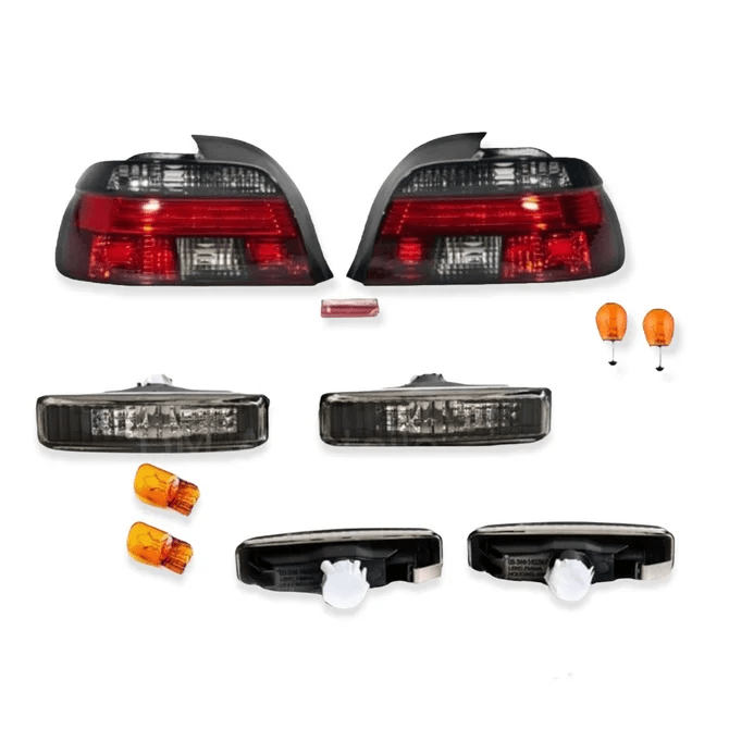Verlichting Set Smoke Achterlichten + Zij-Knippers Facelift Look BMW 5 Serie E39 - Beamerstyling.nl