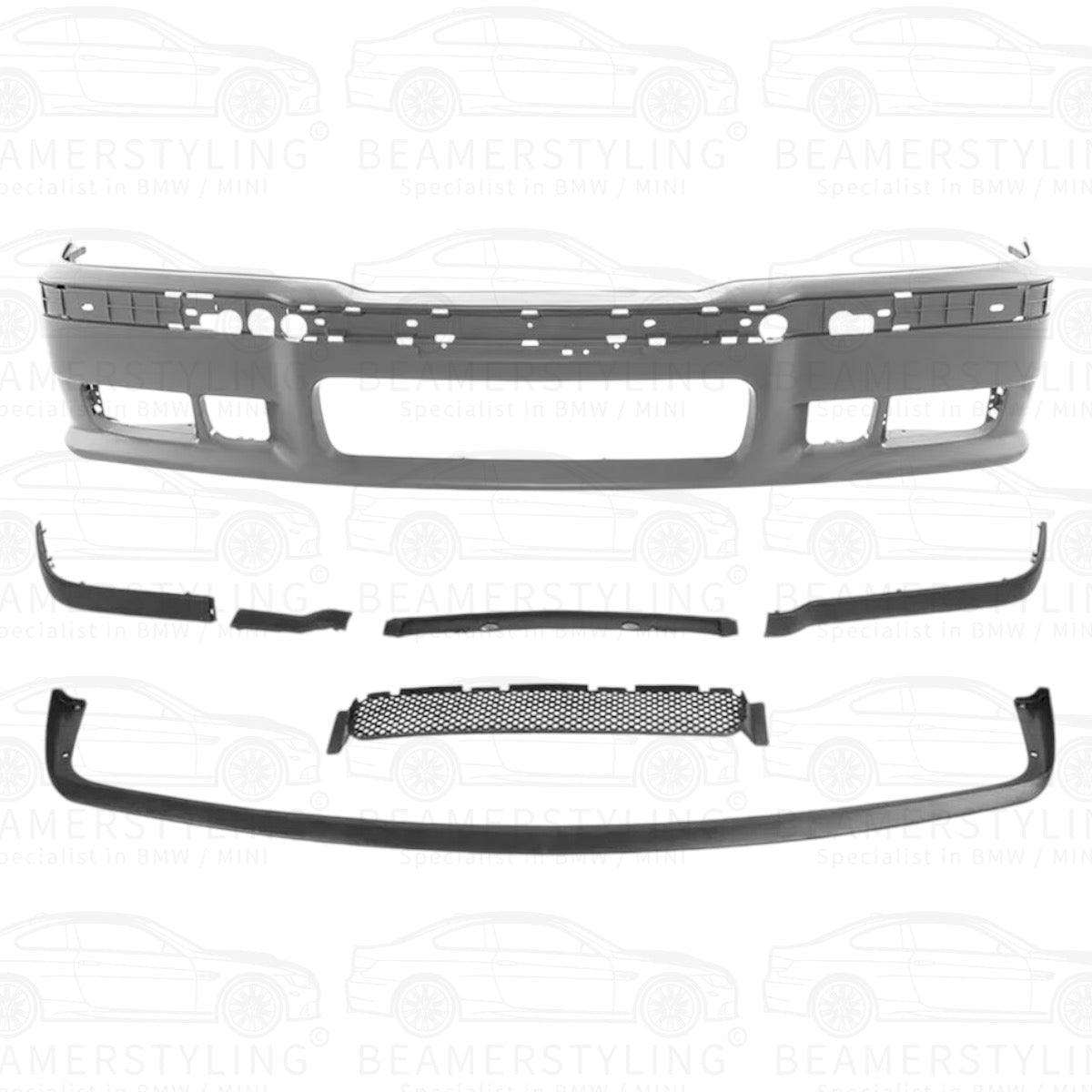 Voorbumper - BMW 3 Serie E36 - M Pakket Look + Evo GT Lip | 1990 - 2000 - Beamerstyling.nl