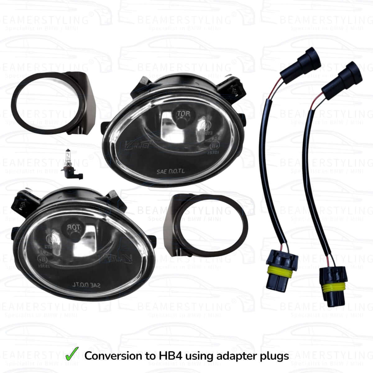 Voorbumper - BMW E46 Sedan / Touring - Incl. Mistlampen + Stekkers - M Pakket Look | 98 - 05 - Beamerstyling.nl