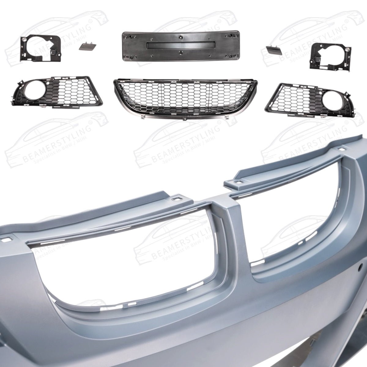 Voorbumper - BMW E90 / E91 - LCI M Pakket look - Met PDC & SRA | 2005-2008 - Beamerstyling.nl