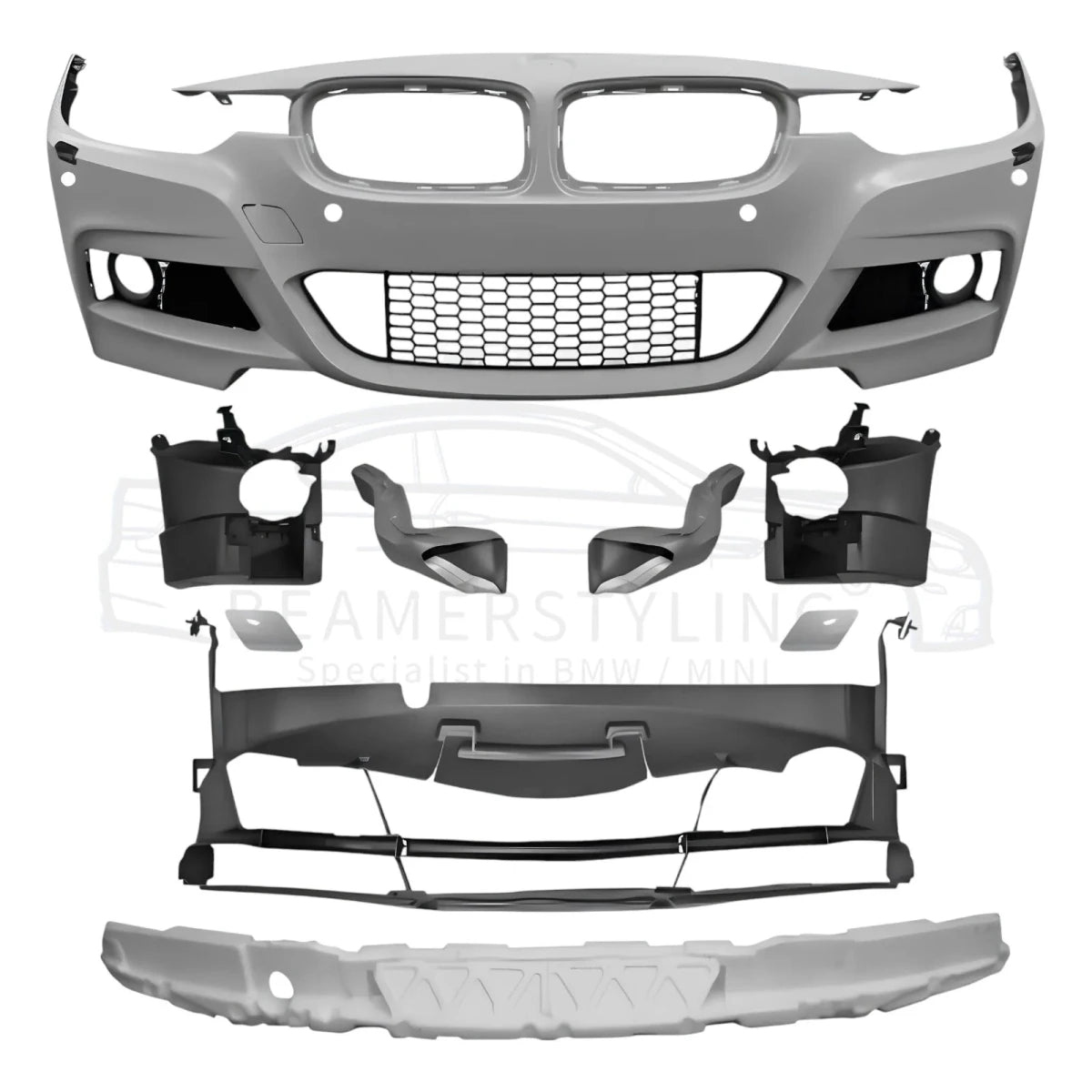 Voorbumper - BMW F30 / F31 - M Pakket Look - PDC/SRA | 2012-2015 - Beamerstyling.nl