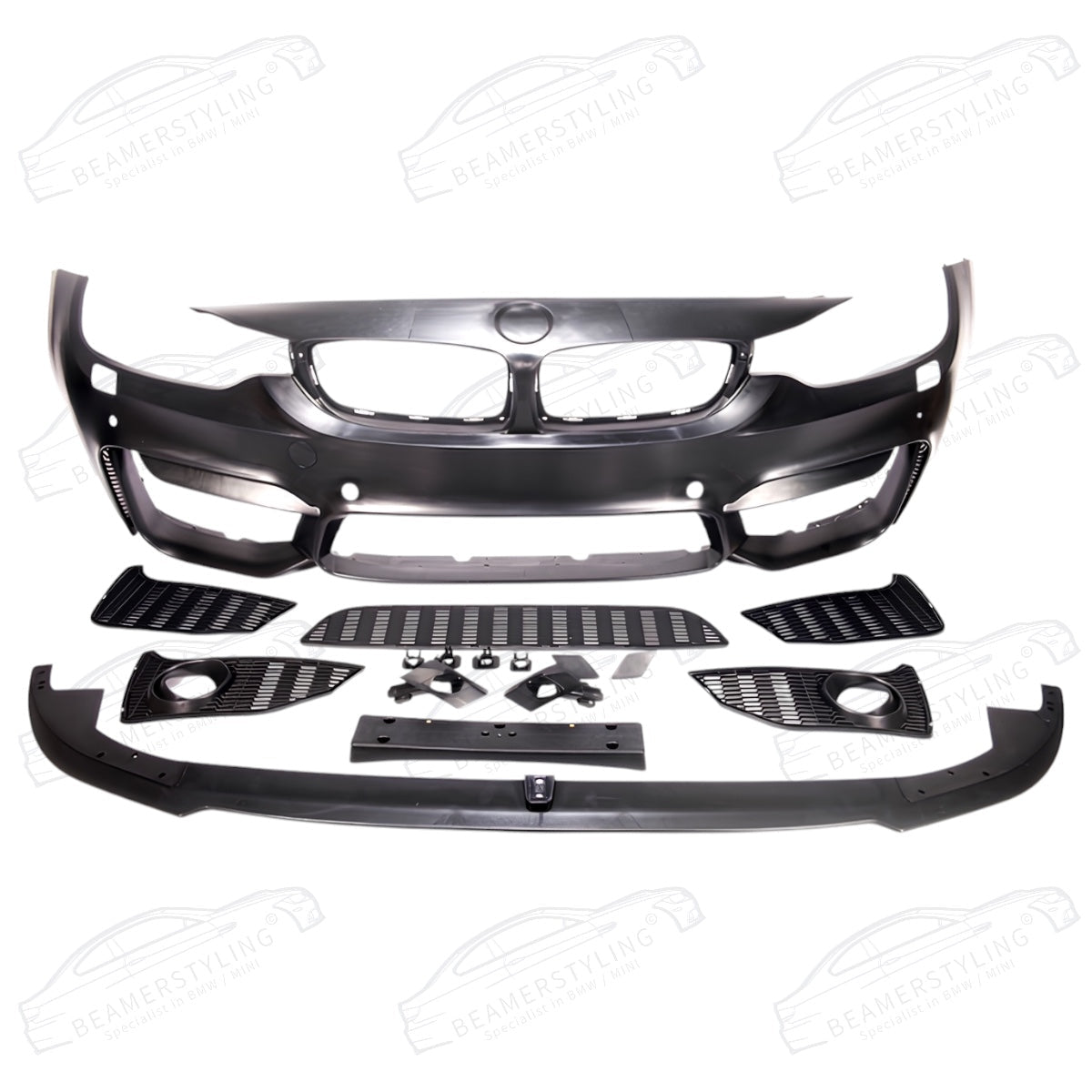 Voorbumper - BMW F32 / F33 / F36 - M4 Look + Front lip - Met PDC/SRA | 2013-2021 - Beamerstyling.nl