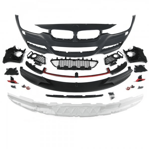 Voorbumper M Sport Pakket Look Met Front Lip BMW 3 Serie F30 / F31 2012-2015 — Zonder Parkeersensor Voorbereiding - Beamerstyling.nl