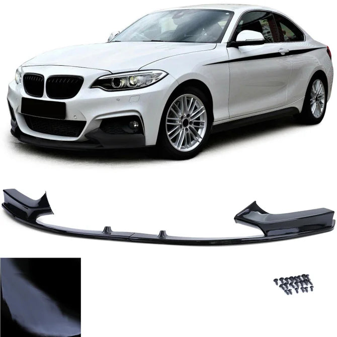 BMW 2 Serie Front Lip / Spoiler M Performance Look Glanzend F22 / F23
