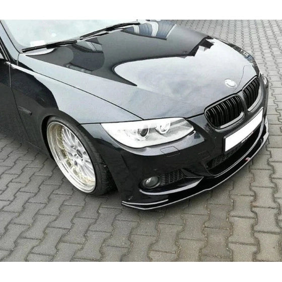 Front Lip V1 - BMW E92 / E93 - M Pakket - Maxton Design | 10-14 — Glanzend Zwart