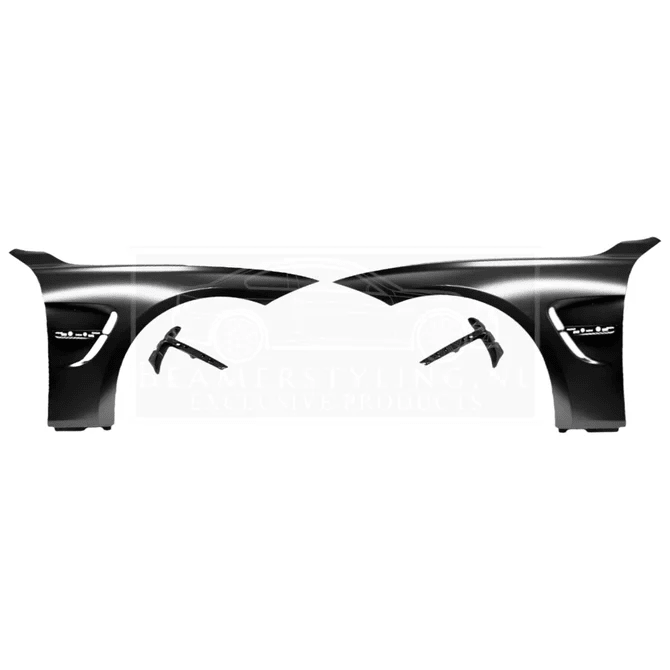 Zij Schermen Staal | M3 Evo Look - Passend Op BMW F30 / F31 2011-2019 — Complete Set - Beamerstyling.nl
