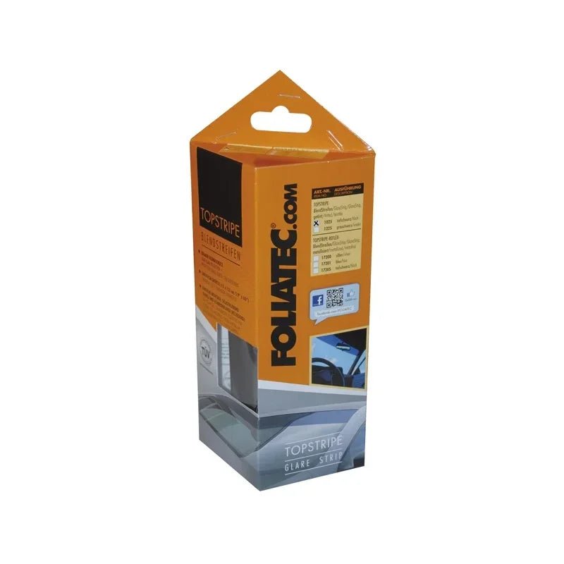 Zonneband - Foliatec - 15x152cm - Topstripe - Zwart getint | 1025 - Beamerstyling.nl